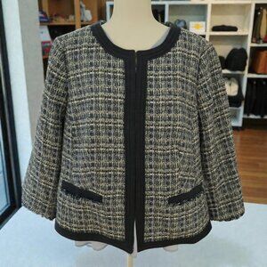 Talbots Tweed Jacket – Blue, Fully Lined – NWT – Size 18W